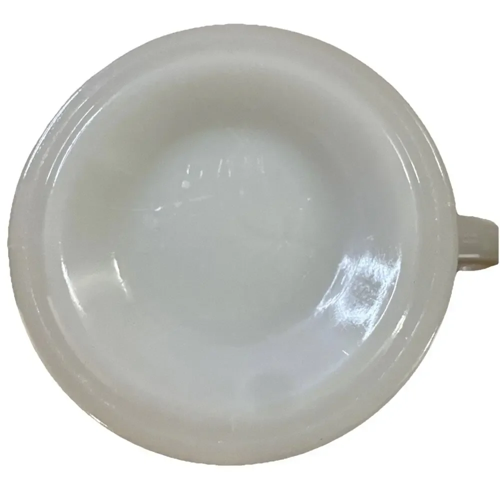 Vintage Fire King Gray Laurel Creamer Sugar Set Anchor Hocking MCM Milk Glass